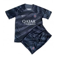 Billiga Paris Saint-Germain Målvakt Barnkläder Borta fotbollskläder till baby 2023-24 Kortärmad (+ Korta byxor)